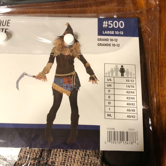 Creepy Scarecrow Adult Costume! New! - Picture 5 of 7